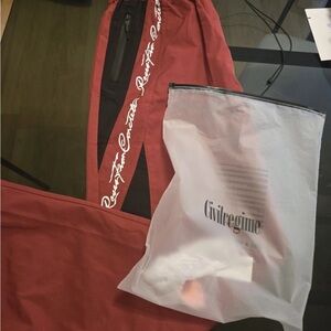 Civil Regime Red and Black Track Pants